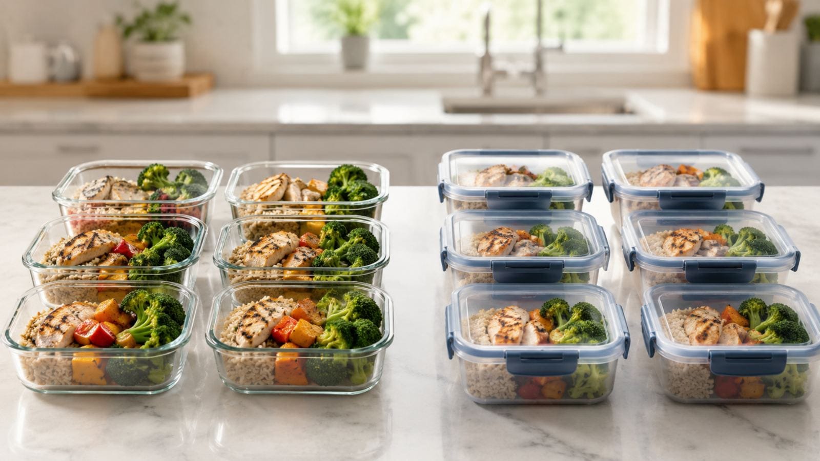 glass vs plastic meal prep containers comparison